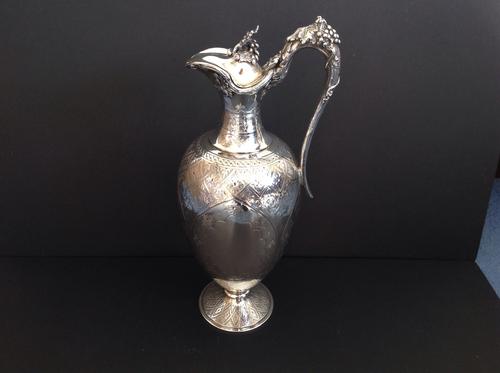 ANTIQUE VICTORIAN SILVER CLARET JUG - 1873 (1 of 1)