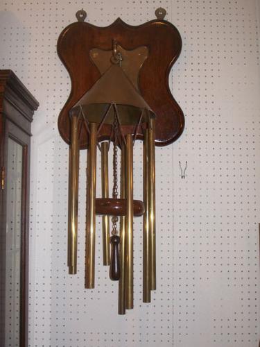 Edwardian Brass & Oak Chimes (1 of 1) Edwardian Brass & Oak Chimes (1 of 1)