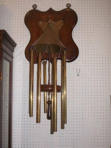 Edwardian Brass & Oak Chimes (1 of 1)