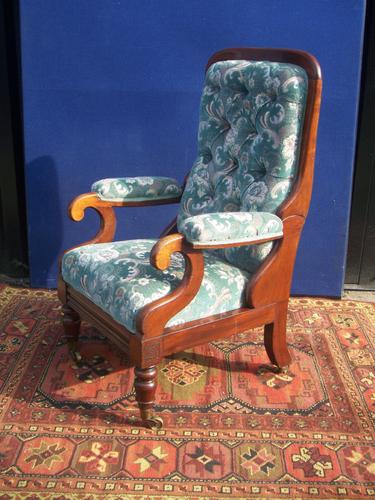 G Minter Reclining Armchair with Leg Rest c.1835 (1 of 1)