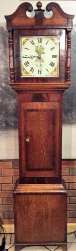 George III Oak with Mahogany Bell Striking Longcase Grandfather Clock by John & Edward Mason of Worcester (1 of 1)