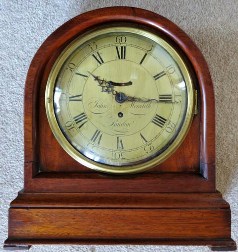 Mahogany Cased 8" Dial Fusee Clock by John Meredith of London with Swinging Ball c.1780 (1 of 1)