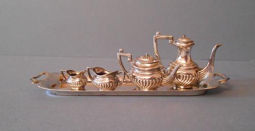 Solid Silver Miniature Tea Set (1 of 1)