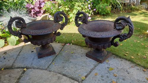 19th Century French Cast-Iron Urns (1 of 7)