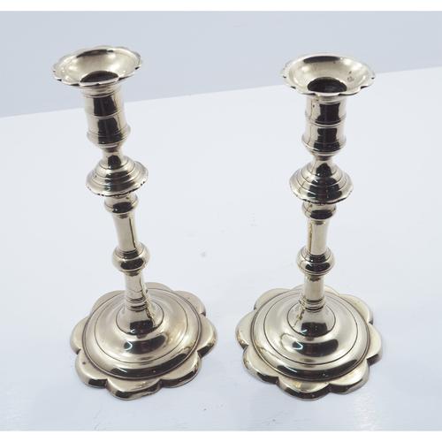 Pair of Georgian Petal Bases Candlesticks (1 of 6)