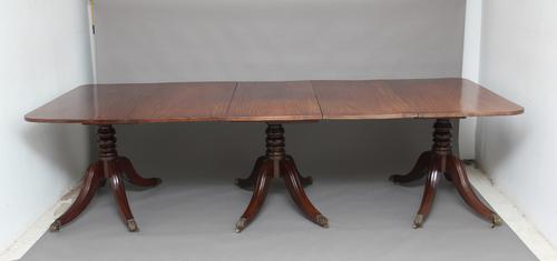 Early 20th Century Mahogany Three Pedestal Dining Table c.1920 (1 of 1) Early 20th Century Mahogany Three Pedestal Dining Table c.1920 (1 of 1)