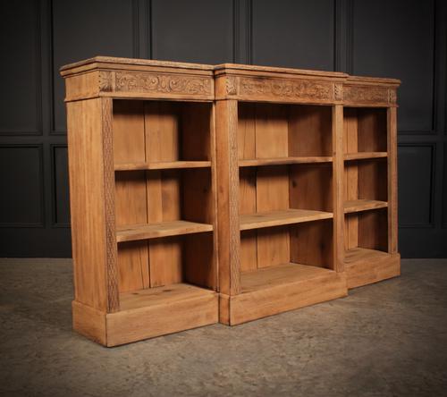 Bleached Carved Oak Open Bookcase (1 of 13) Bleached Carved Oak Open Bookcase (1 of 13)