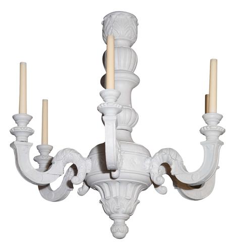 Carved Wooden 6 Light Chandelier in George I Style c.1930 'Rewired' (1 of 3) Carved Wooden 6 Light Chandelier in George I Style c.1930 'Rewired' (1 of 3)