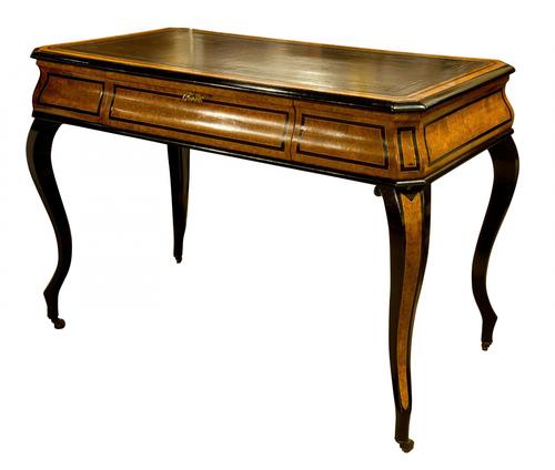 French Amboyna & Ebony Writing Table (1 of 7) French Amboyna & Ebony Writing Table (1 of 7)