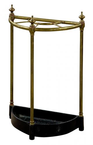 Brass Demi-Lune Umbrella Stand (1 of 5) Brass Demi-Lune Umbrella Stand (1 of 5)