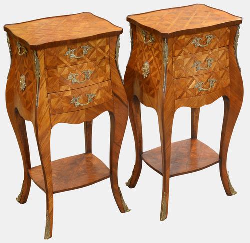 Pair of French Parquetry Bomb Chests c.1920 (1 of 5) Pair of French Parquetry Bomb Chests c.1920 (1 of 5)