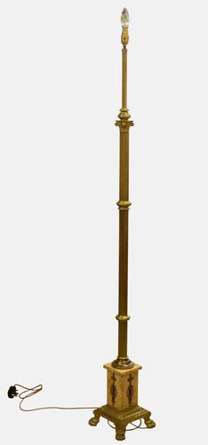 Brass & Sienna Marble Standard Lamp c.1910 (1 of 4) Brass & Sienna Marble Standard Lamp c.1910 (1 of 4)
