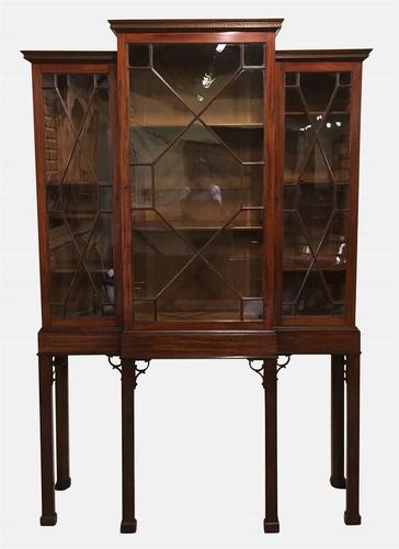 Chippendale Breakfront Cabinet on Stand c.1880 (1 of 1) Chippendale Breakfront Cabinet on Stand c.1880 (1 of 1)