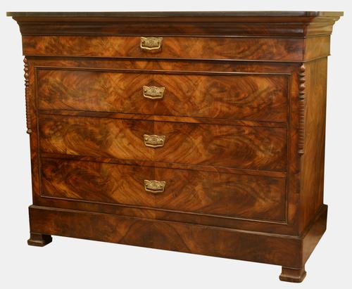 Flame Mahogany Four Drawer Commode (1 of 1) Flame Mahogany Four Drawer Commode (1 of 1)