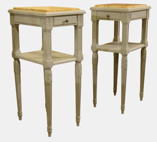 Pair of French Louis XVI Style Painted Nightstands c.1900 (1 of 1) Pair of French Louis XVI Style Painted Nightstands c.1900 (1 of 1)