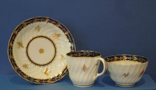 Early Worcester 'Fly Pattern' Trio c.1780 (1 of 1)