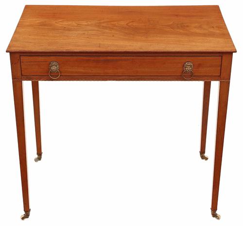Victorian Inlaid Mahogany Writing Table / Dressing Table C.1850 (1 of 1) Victorian Inlaid Mahogany Writing Table / Dressing Table C.1850 (1 of 1)