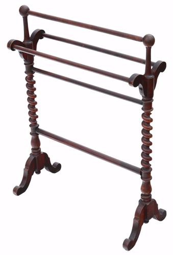 Victorian Mahogany Towel RAil Stand C.1880 (1 of 1)