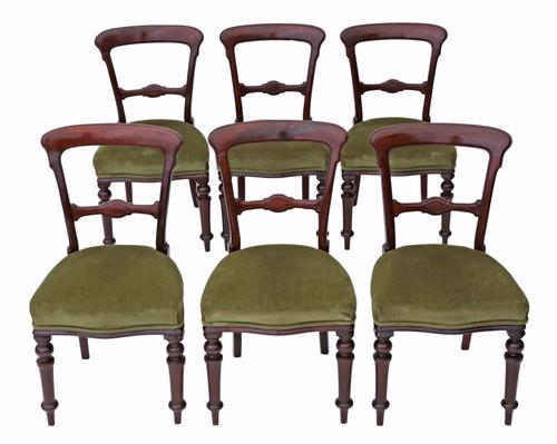 Set of 6 Victorian Mahogany Balloon Back Dining Chairs c.1890 (1 of 1) Set of 6 Victorian Mahogany Balloon Back Dining Chairs c.1890 (1 of 1)