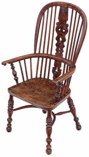 Victorian Yew & Elm Windsor Chair / Dining Chair C.1840 (1 of 1)