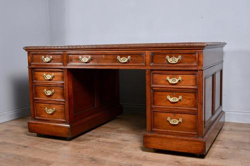 Victorian Walnut Arts & Crafts Partners Desk Rugby School Provenance (1 of 1)