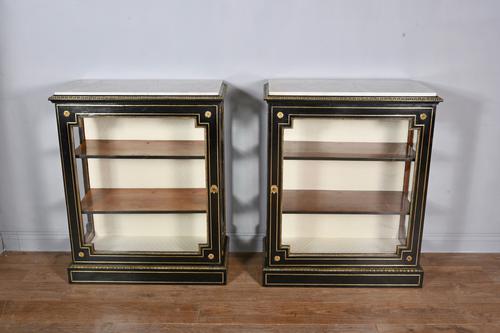 Pair of Victorian Brass Inlaid Pier Cabinet (1 of 8) Pair of Victorian Brass Inlaid Pier Cabinet (1 of 8)
