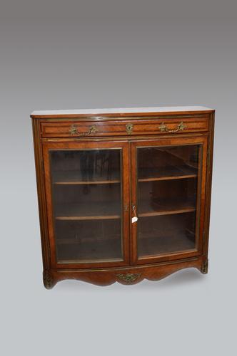 Antique French Bow Front Bookcase Cabinet c.1890 (1 of 1) Antique French Bow Front Bookcase Cabinet c.1890 (1 of 1)