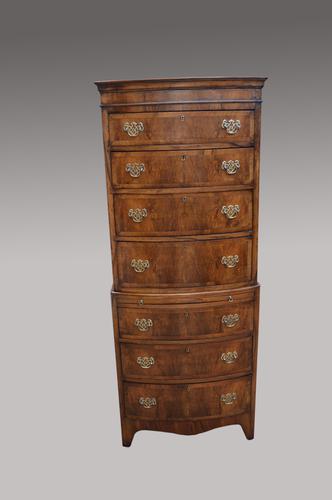 Antique Walnut Bow Front Chest on Chest (1 of 1) Antique Walnut Bow Front Chest on Chest (1 of 1)