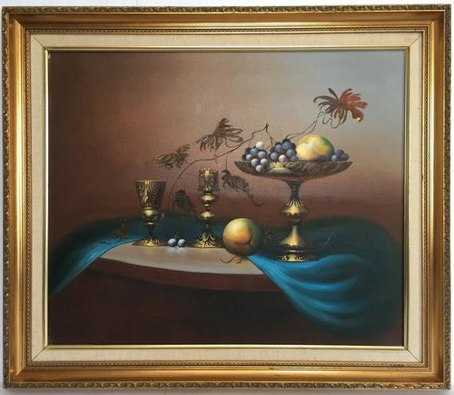 Still Life Fruit Oil Painting by Jozsef Molnar (1 of 7)