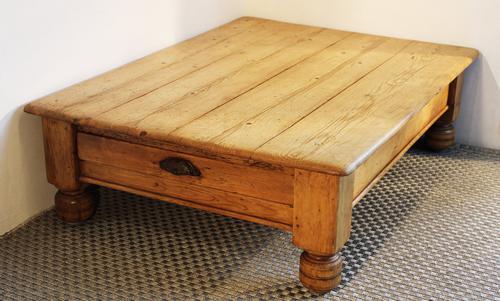 Antique Pine Farmhouse Coffee Table (1 of 1) Antique Pine Farmhouse Coffee Table (1 of 1)