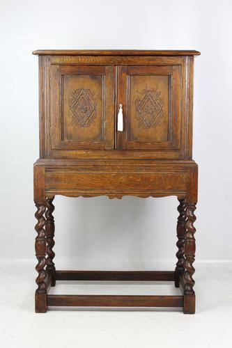 Edwardian Oak Cabinet in 17th Century Style c.1910 (1 of 13)