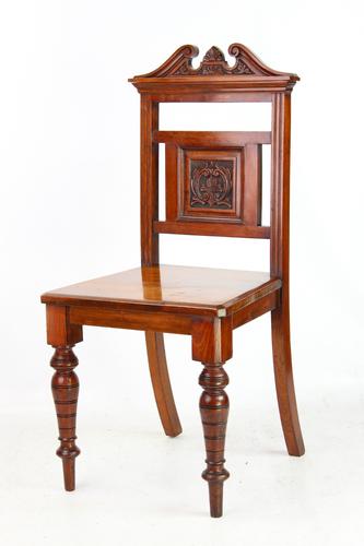 Late Victorian Walnut Hall Chair (1 of 13) Late Victorian Walnut Hall Chair (1 of 13)