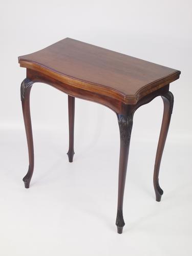 Edwardian Mahogany Card Table or Writing Table (1 of 1)