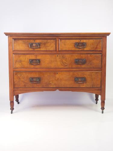 Antique Arts & Crafts Walnut Chest of Drawers (1 of 1)