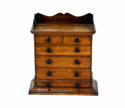 Fabulous Quality Miniature Oak Chest c.1860 (1 of 1)