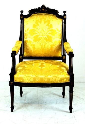 Painted French Open Armchair c.1900 (1 of 1) Painted French Open Armchair c.1900 (1 of 1)