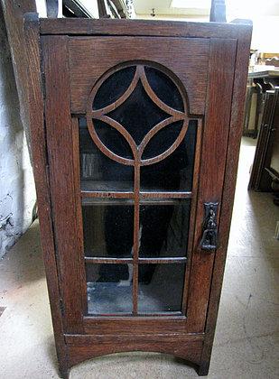 Small Oak Glazed Cabinet (1 of 1)