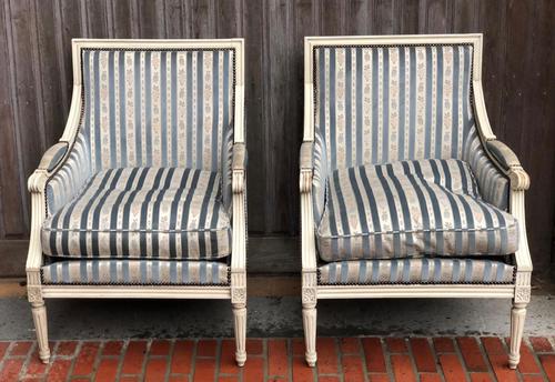 Pair of French Bergere Armchairs (1 of 9) Pair of French Bergere Armchairs (1 of 9)