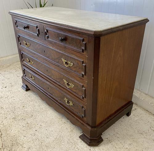 French Marble Top Chest of Drawers (1 of 6)