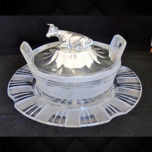 Silver Cow Lidded Butter Dish (1 of 15)