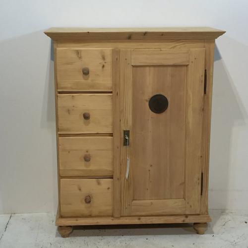 19th Century Old Pine Kitchen Larder Cupboard (1 of 1)