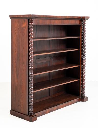 Victorian Rosewood Large Open Bookcase of Inverted Form (1 of 6)