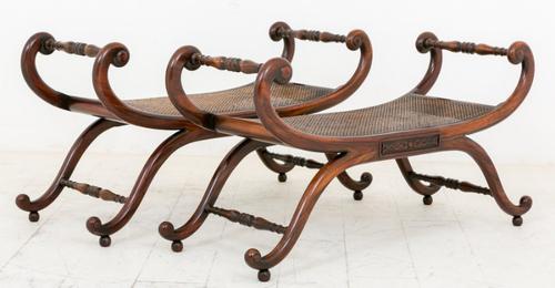 Pair of Simulated Rosewood Stools c.1930 (1 of 7)