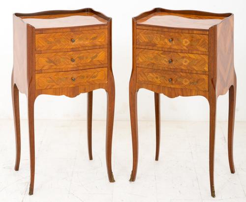 Pair of French Kingwood Bedside Cabinets c.1920 (1 of 1)