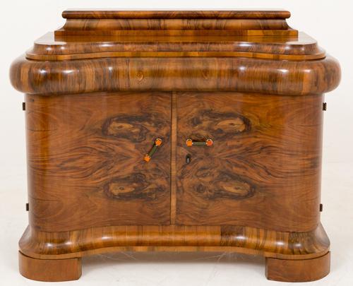 Stunning French Walnut Art Deco Side Cabinet c.1930 (1 of 1)