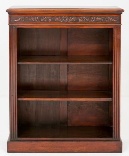 Walnut Victorian Open Bookcase (1 of 1)