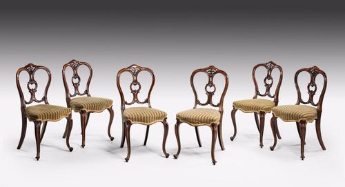 Set of 6 Mid Victorian Rosewood Balloon Back Chairs (1 of 1)