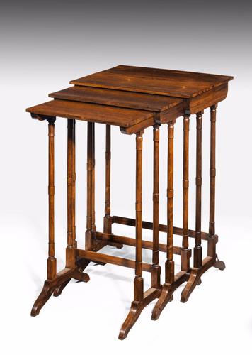 Trio of Regency Period Rosewood Stacking Tables (1 of 1)