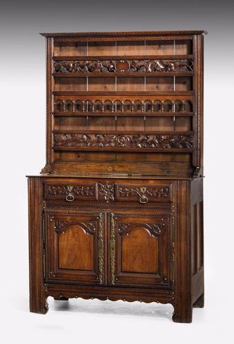 Mid 18th Century French Chestnut & Mahogany Dresser & Rack (1 of 1)