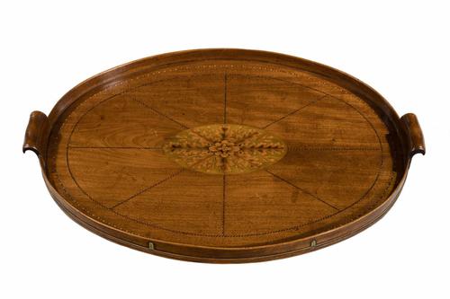 Late 18th Century Mahogany Oval Tray (1 of 1)